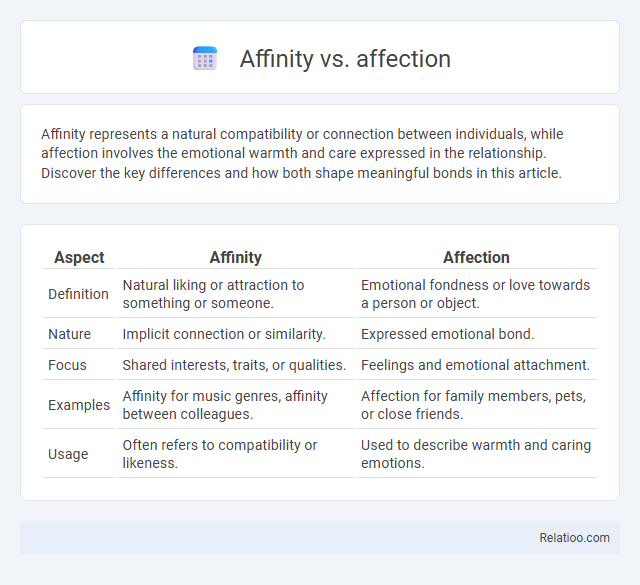 Affinity vs. affection - What is The Difference?