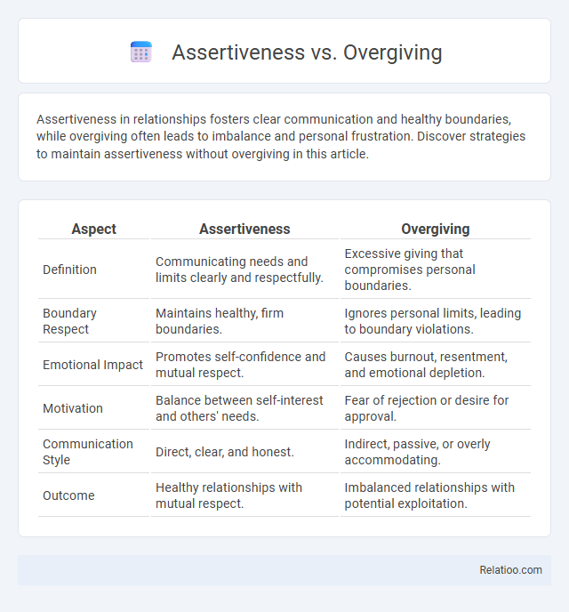 Assertiveness vs. Overgiving - What is The Difference?