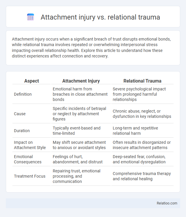Attachment injury vs. relational trauma - What is The Difference?