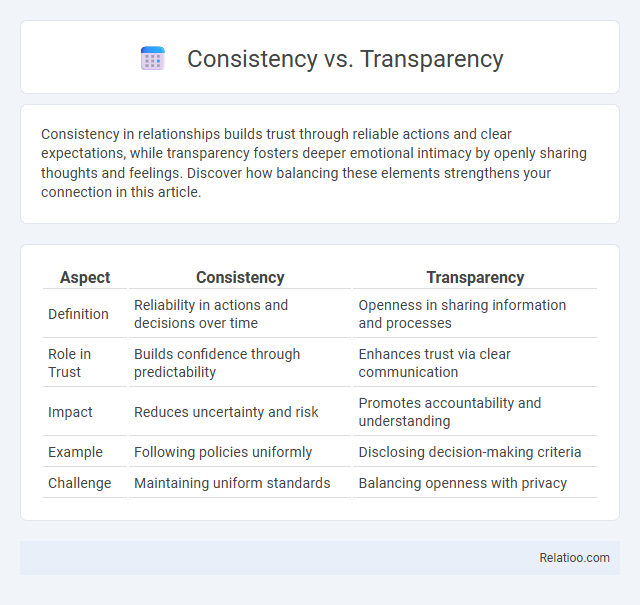 Consistency vs. Transparency - What is The Difference?