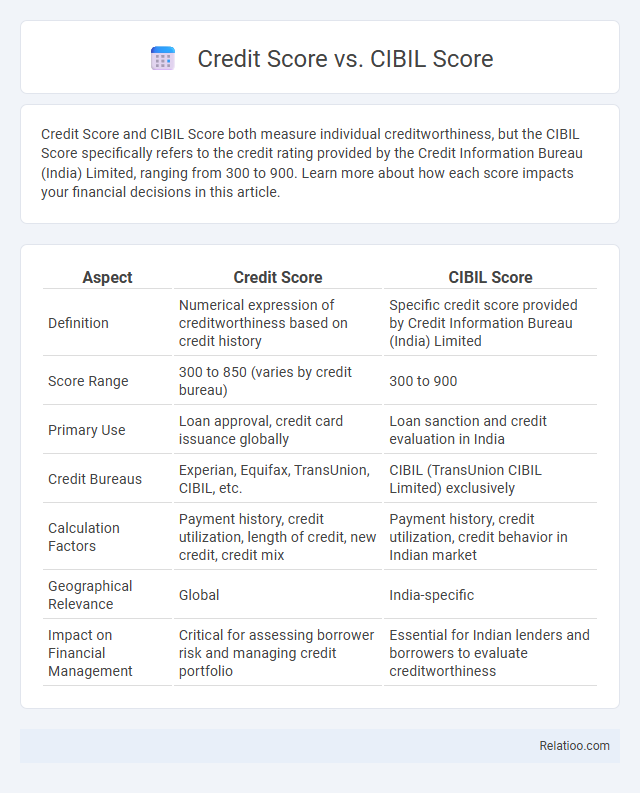Credit Score vs. CIBIL Score - What is The Difference?
