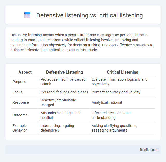 Defensive listening vs. critical listening - What is The Difference?