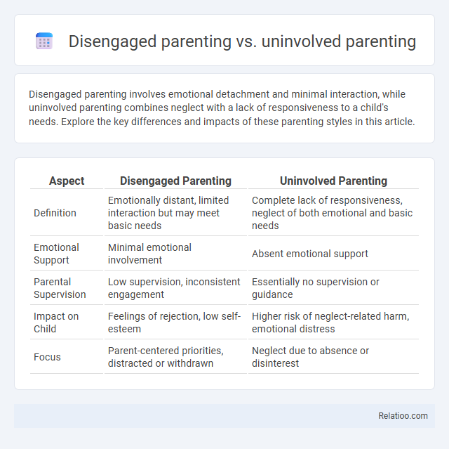 Disengaged parenting vs. uninvolved parenting - What is The Difference?