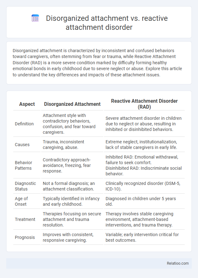 Disorganized attachment vs. reactive attachment disorder - What is The Difference?