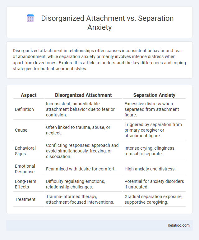 Disorganized Attachment vs. Separation Anxiety - What is The Difference?