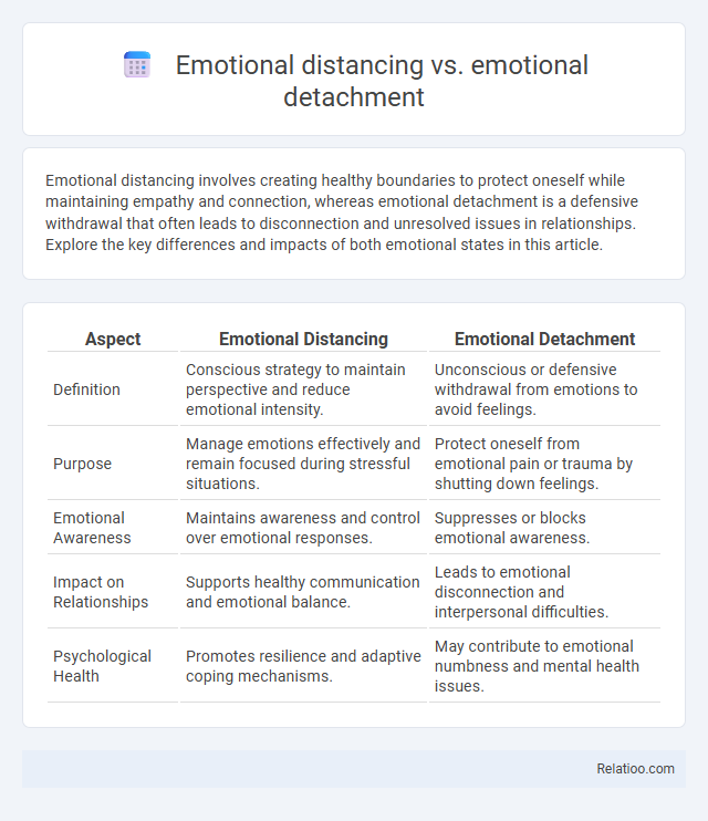 Emotional distancing vs. emotional detachment - What is The Difference?