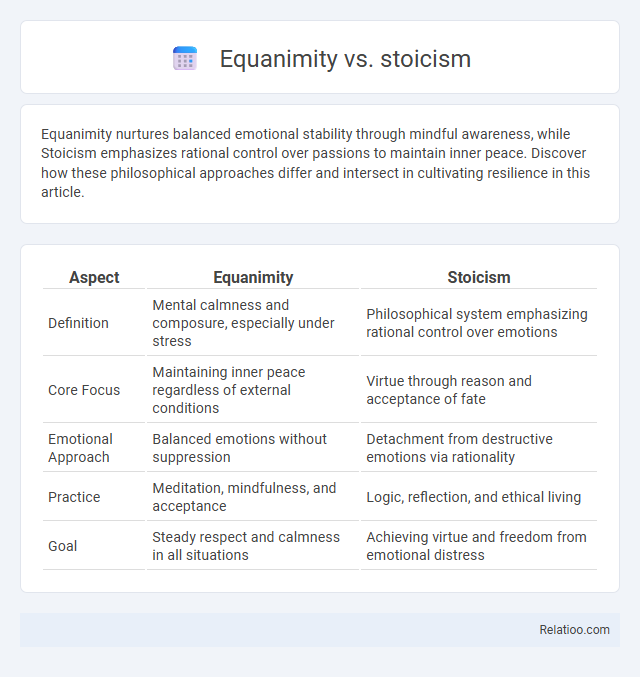 Equanimity vs. stoicism - What is The Difference?