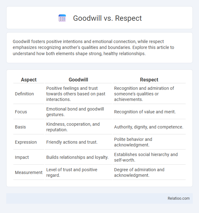 Goodwill vs. Respect - What is The Difference?
