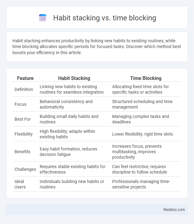 Habit stacking vs. time blocking - What is The Difference?