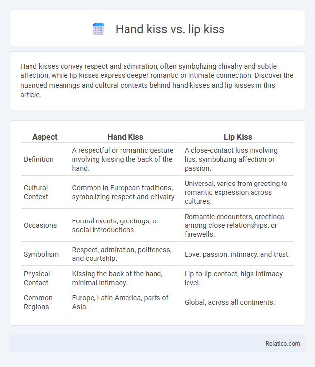 Hand kiss vs. lip kiss - What is The Difference?