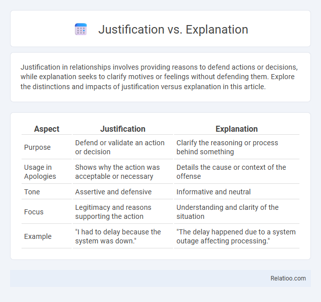 Justification vs. Explanation - What is The Difference?