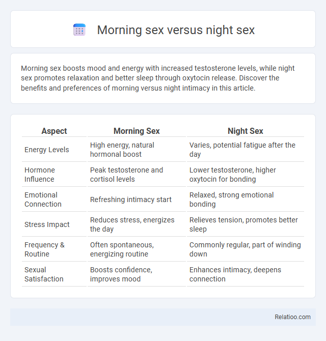 Morning sex versus night sex - What is The Difference?