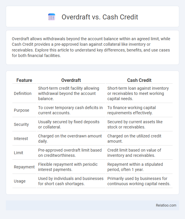 Overdraft vs. Cash Credit - What is The Difference?