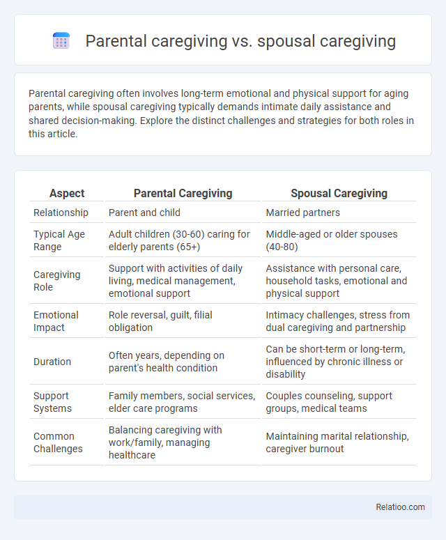 Parental caregiving vs. spousal caregiving - What is The Difference?