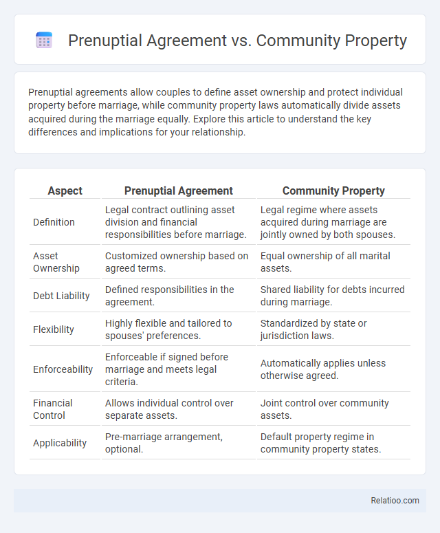 Prenuptial Agreement vs. Community Property - What is The Difference?