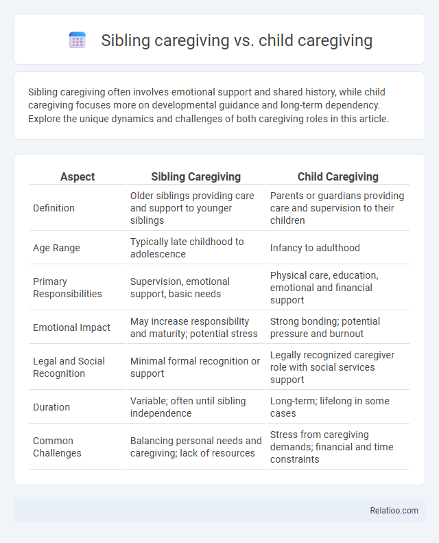 Sibling caregiving vs. child caregiving - What is The Difference?