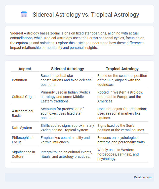 Sidereal Astrology vs. Tropical Astrology - What is The Difference?