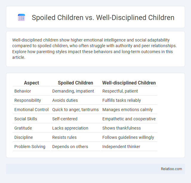 Spoiled Children vs. Well-Disciplined Children - What is The Difference?