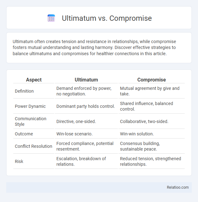 Ultimatum vs. Compromise - What is The Difference?