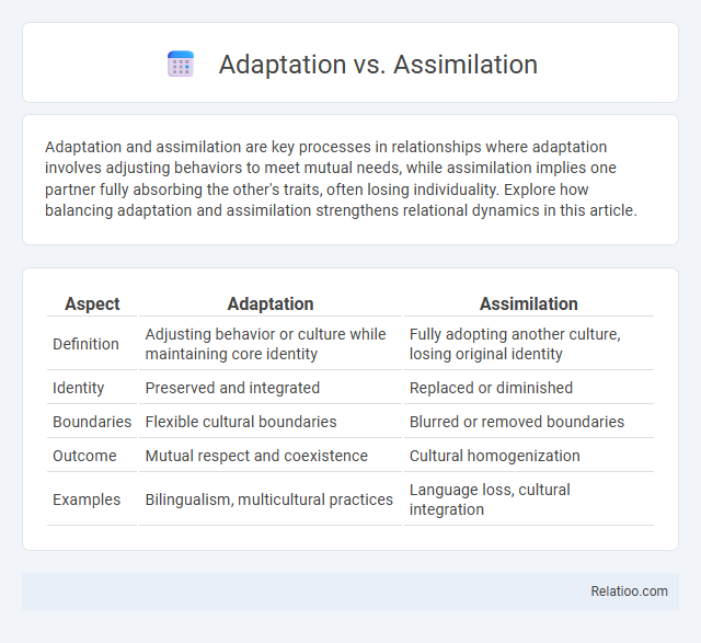 Adaptation vs. Assimilation - What is The Difference?