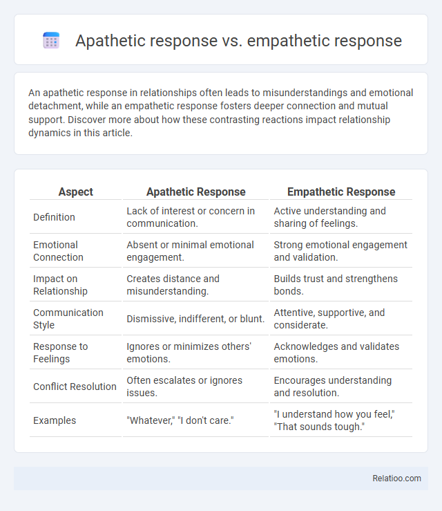 Apathetic response vs. empathetic response - What is The Difference?