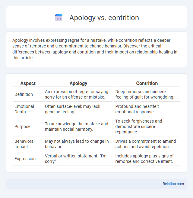 Apology vs. contrition - What is The Difference?