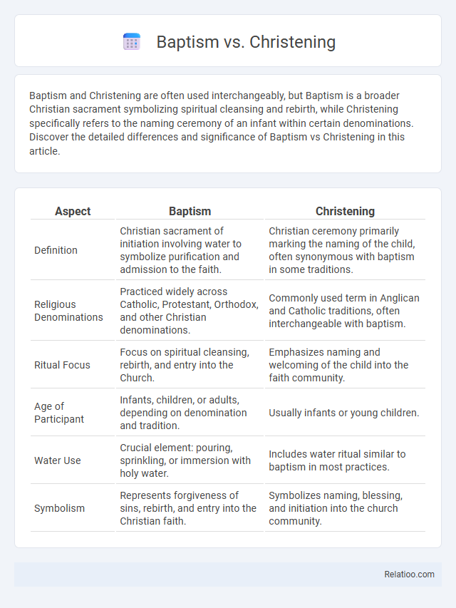 Baptism vs. Christening - What is The Difference?