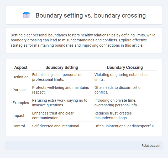 Boundary setting vs. boundary crossing - What is The Difference?
