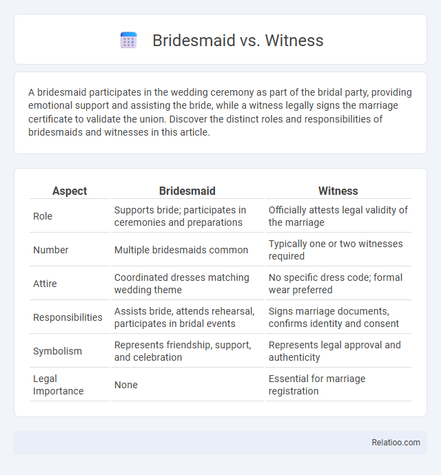 Bridesmaid vs. Witness - What is The Difference?