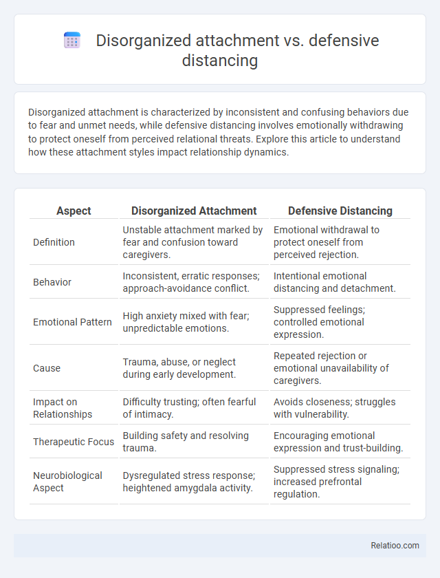 Disorganized attachment vs. defensive distancing - What is The Difference?