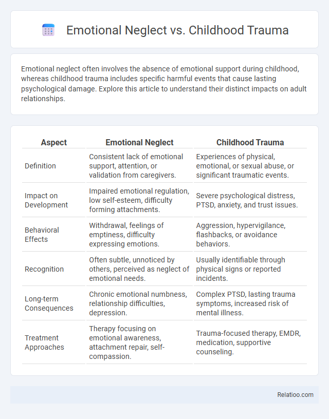 Emotional Neglect vs. Childhood Trauma - What is The Difference?