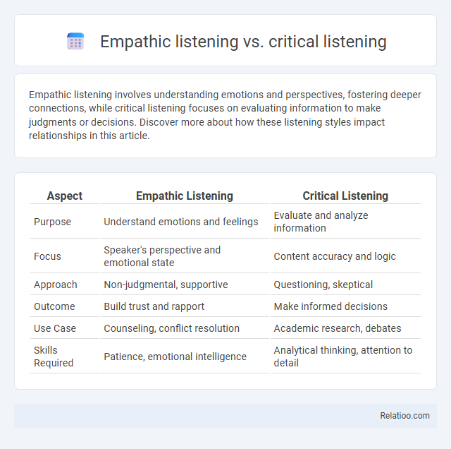 Empathic listening vs. critical listening - What is The Difference?