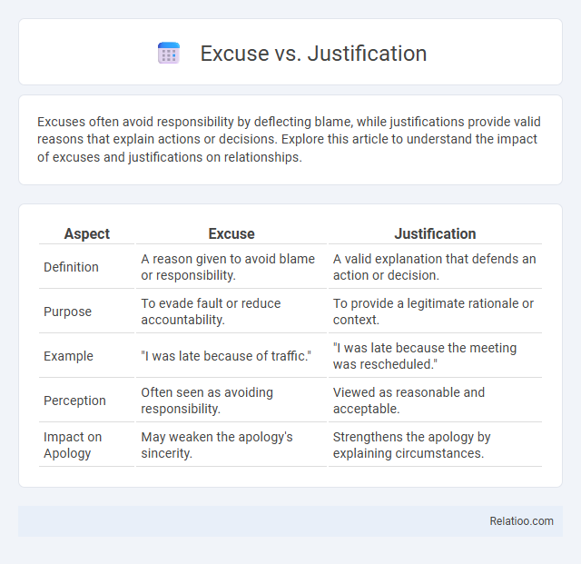 Excuse vs. Justification - What is The Difference?