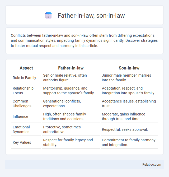 Father-in-law, son-in-law - What is The Difference?