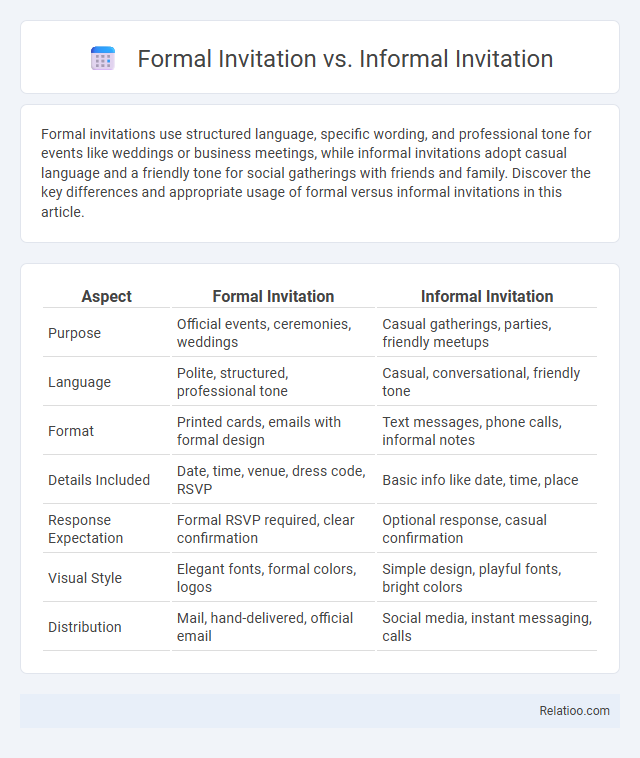Formal Invitation vs. Informal Invitation - What is The Difference?