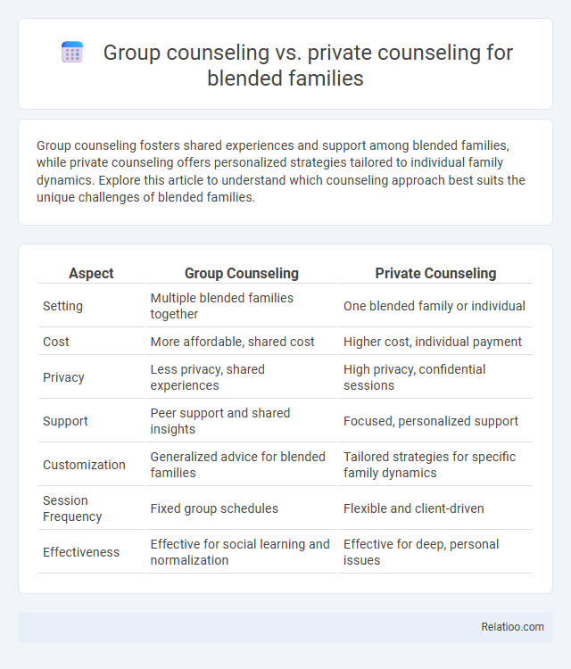 Group counseling vs. private counseling for blended families - What is The Difference?
