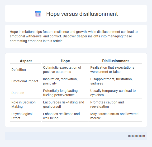 Hope versus disillusionment - What is The Difference?