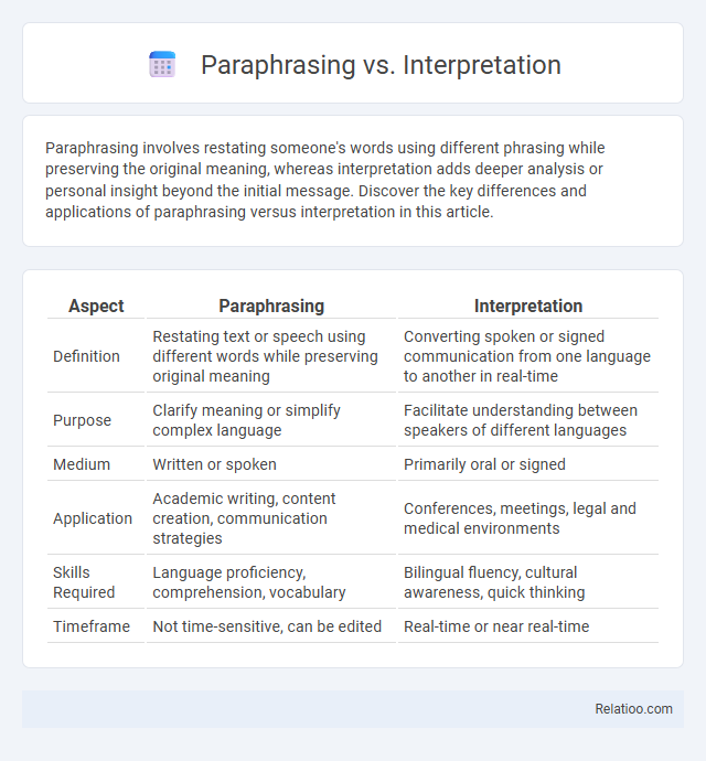 Paraphrasing vs. Interpretation - What is The Difference?