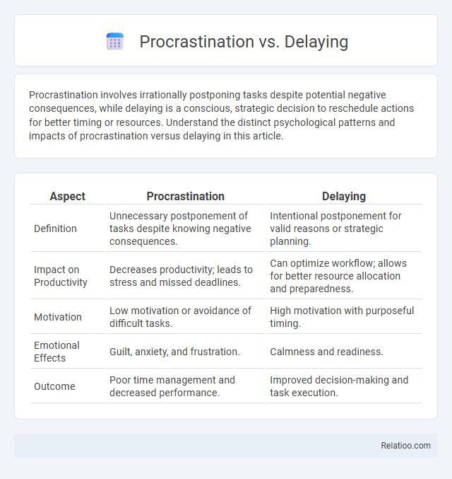 Procrastination vs. Delaying - What is The Difference?