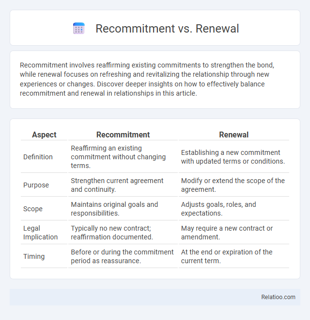 Recommitment vs. Renewal - What is The Difference?