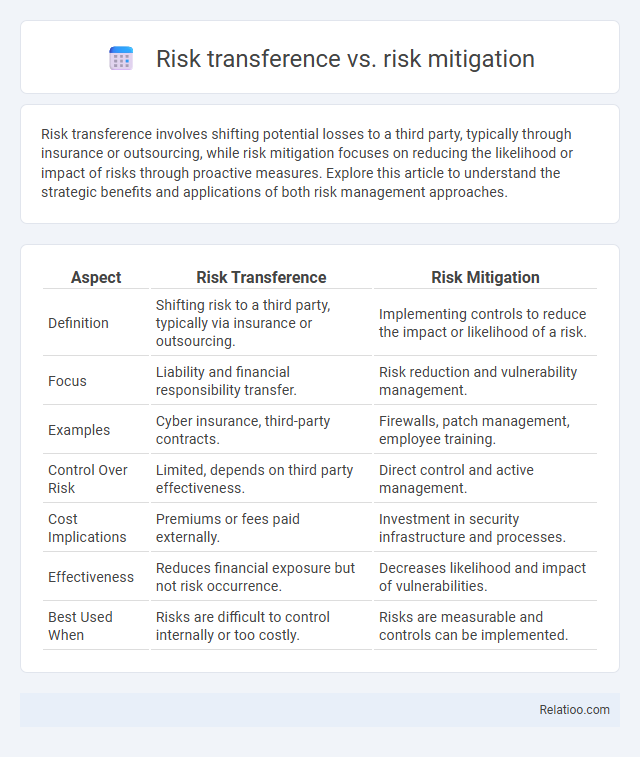 Risk transference vs. risk mitigation - What is The Difference?