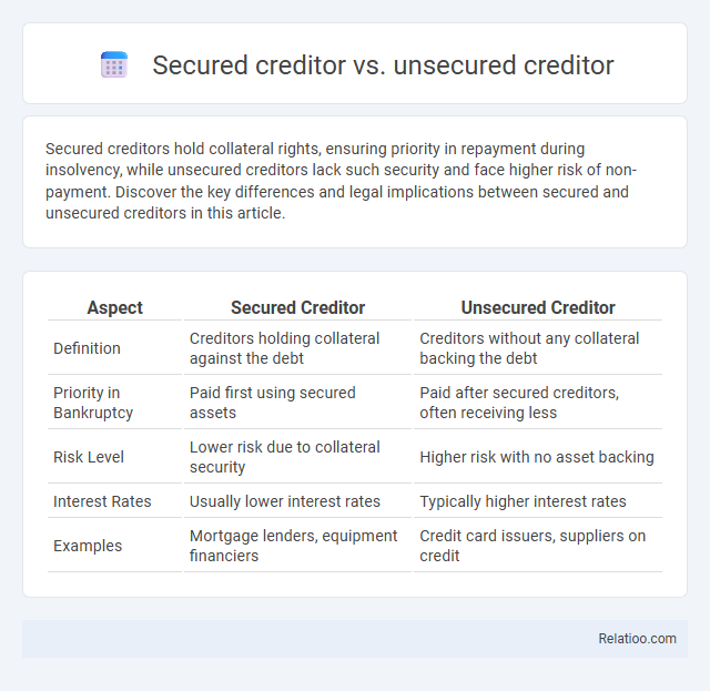 Secured creditor vs. unsecured creditor - What is The Difference?