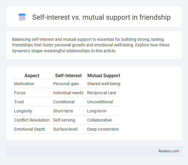 Self-interest vs. mutual support in friendship - What is The Difference?
