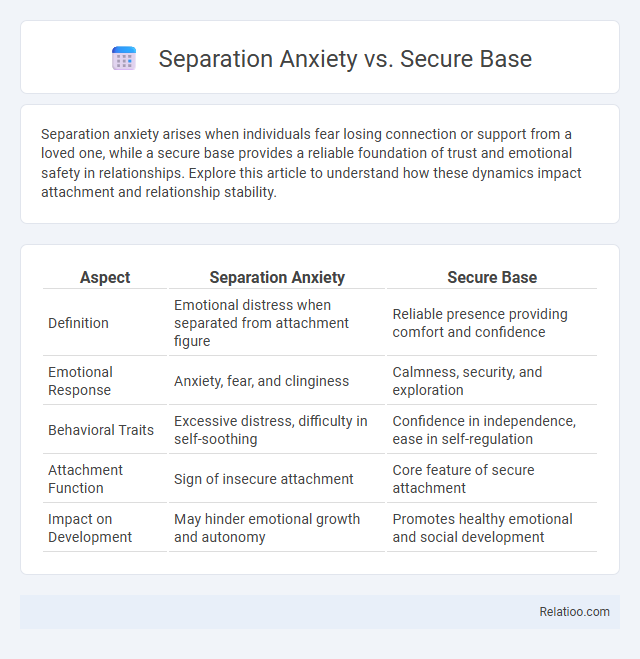 Separation Anxiety vs. Secure Base - What is The Difference?