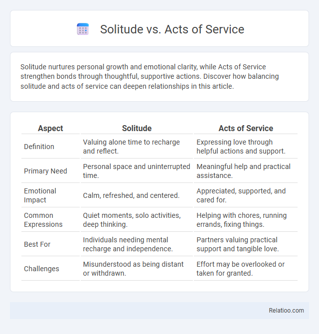 Solitude vs. Acts of Service - What is The Difference?