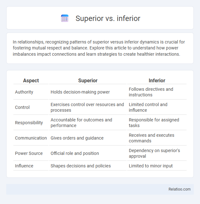 Superior vs. inferior - What is The Difference?