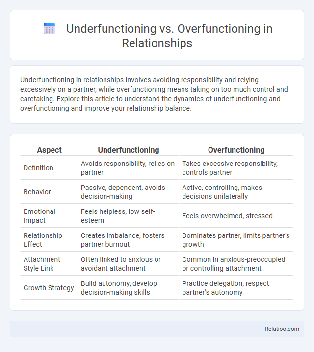 Underfunctioning vs. Overfunctioning in Relationships - What is The Difference?