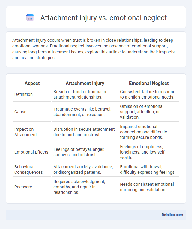 Attachment injury vs. emotional neglect - What is The Difference?