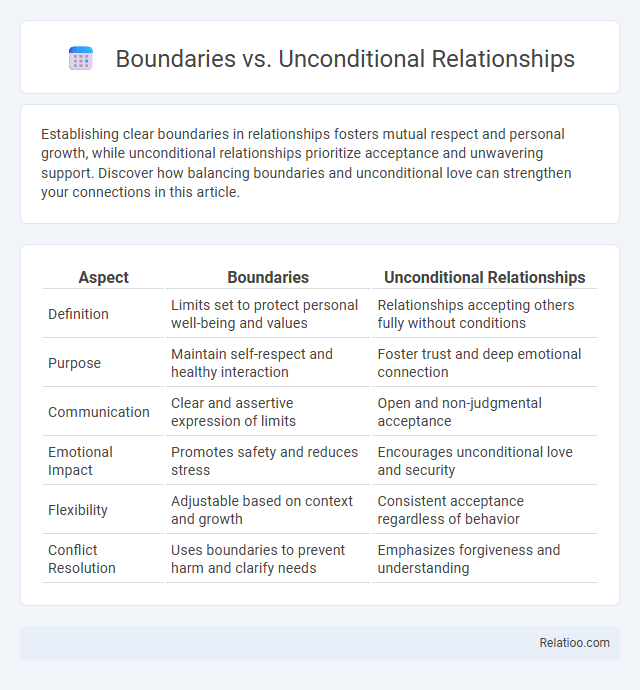 Boundaries vs. Unconditional Relationships - What is The Difference?