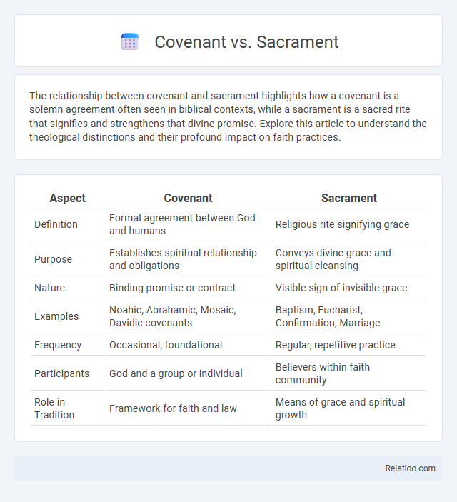 Covenant vs. Sacrament - What is The Difference?
